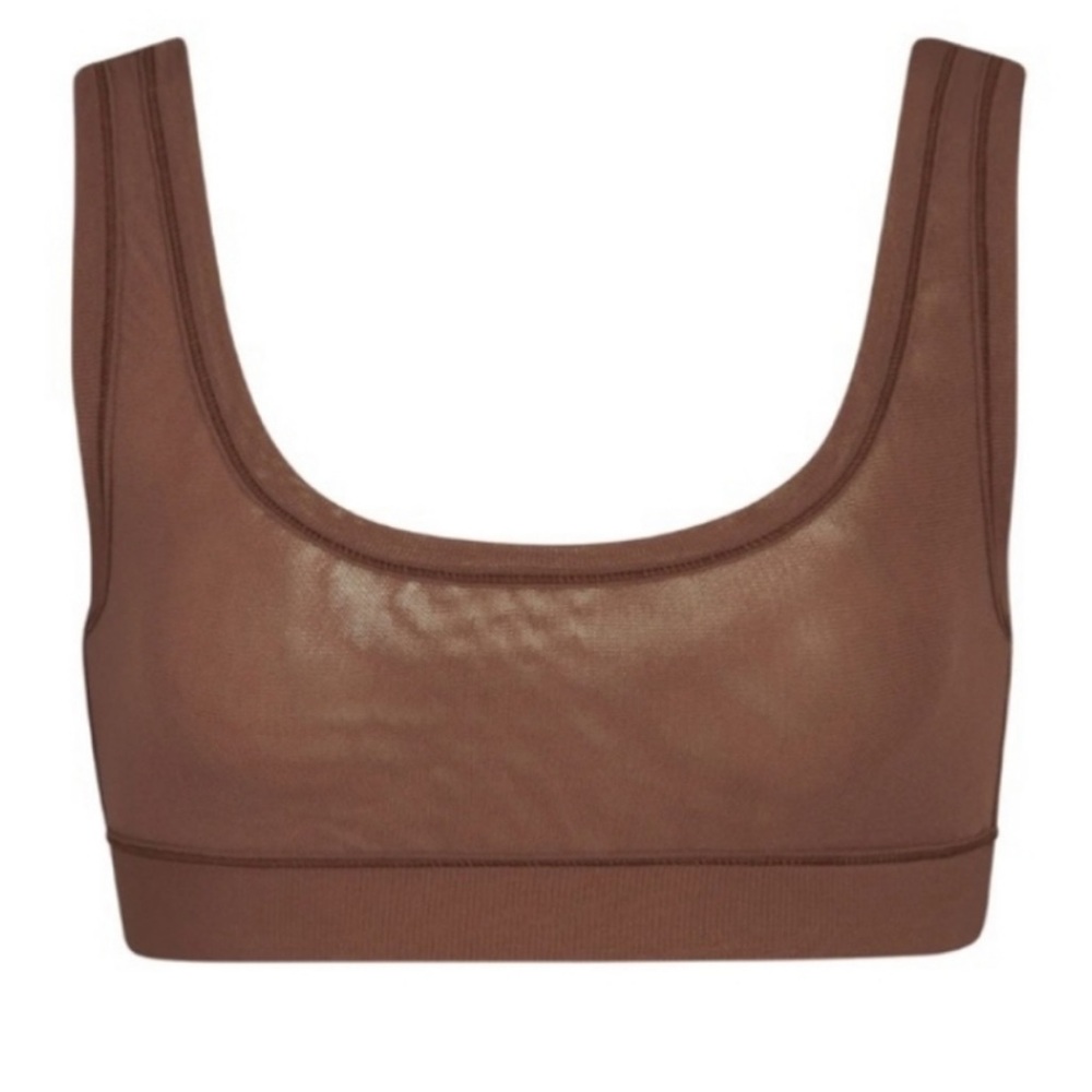 SKIMS Summer Mesh Scoop Neck Bralette NWOT | Sz: M | Color: Jasper